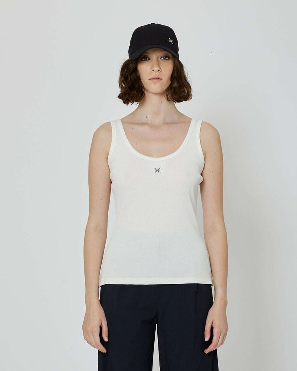 Tank top with mini logo on the front