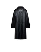 Cappotto biker lungo con zip asimmetrica e dettagli fibbia Capispalla