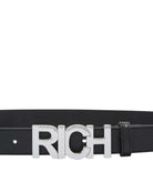 Cintura con fibbia metallica &ldquo;RICH&rdquo; e finitura martellata Accessori