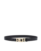 Cintura in pelle con fibbia oro &amp;quot;RICH&amp;quot; Accessori