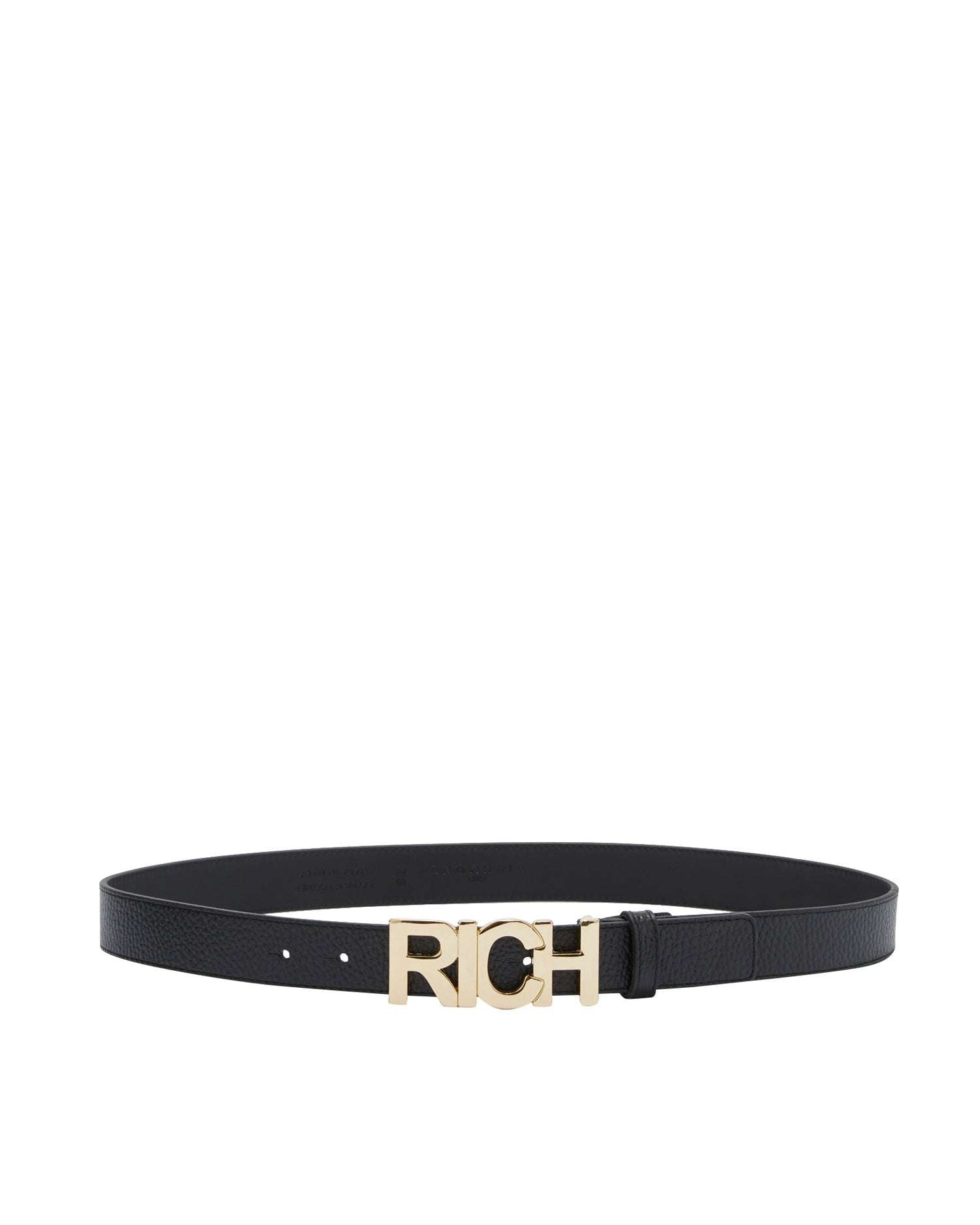 Cintura in pelle con fibbia oro &amp;quot;RICH&amp;quot; Accessori