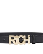 Cintura in pelle con fibbia oro &amp;quot;RICH&amp;quot; Accessori