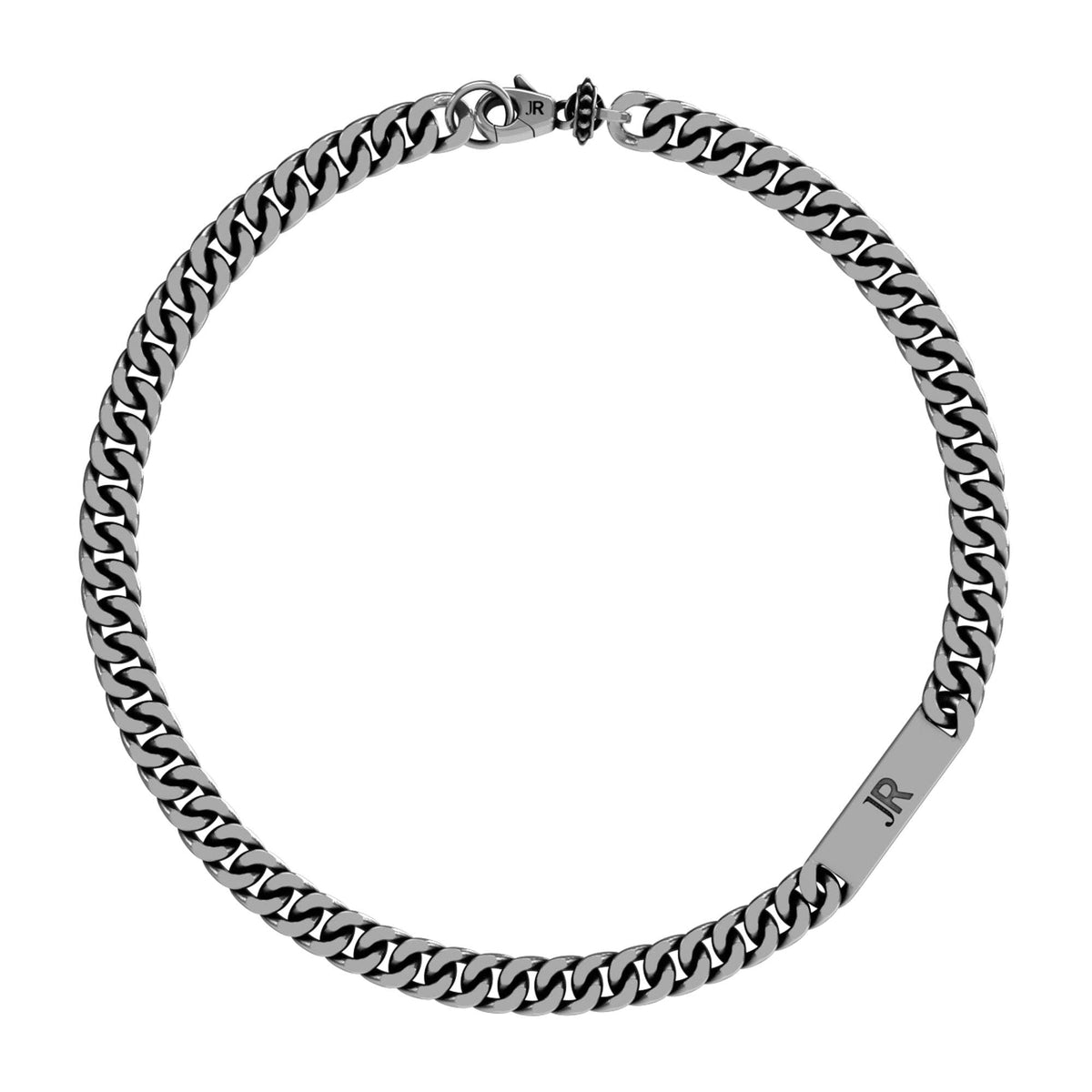 Chain Necklace with JR Engraved Plaque – John Richmond