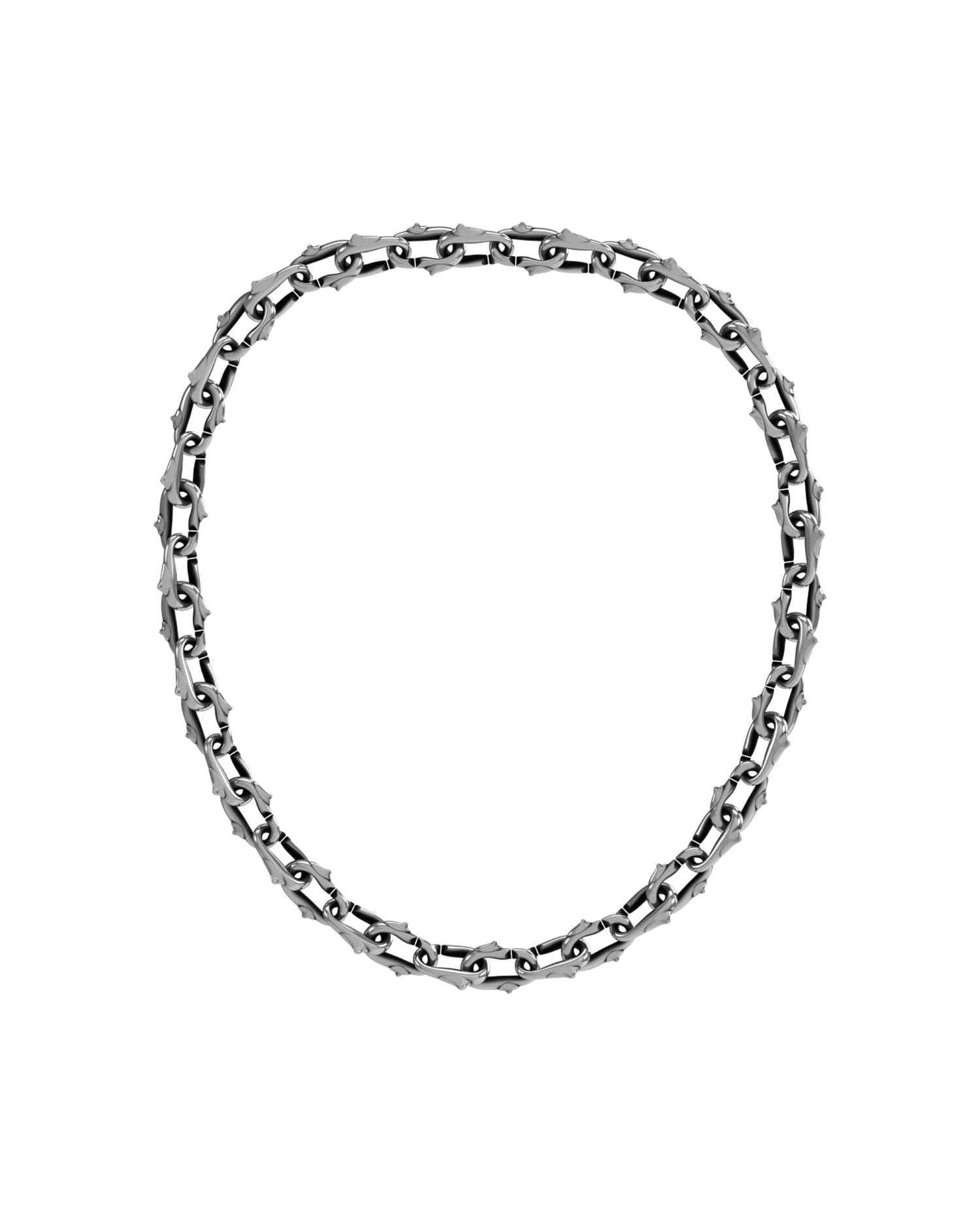 Collana a catena con spine argento