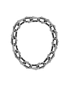 Chain necklace with silver thorns