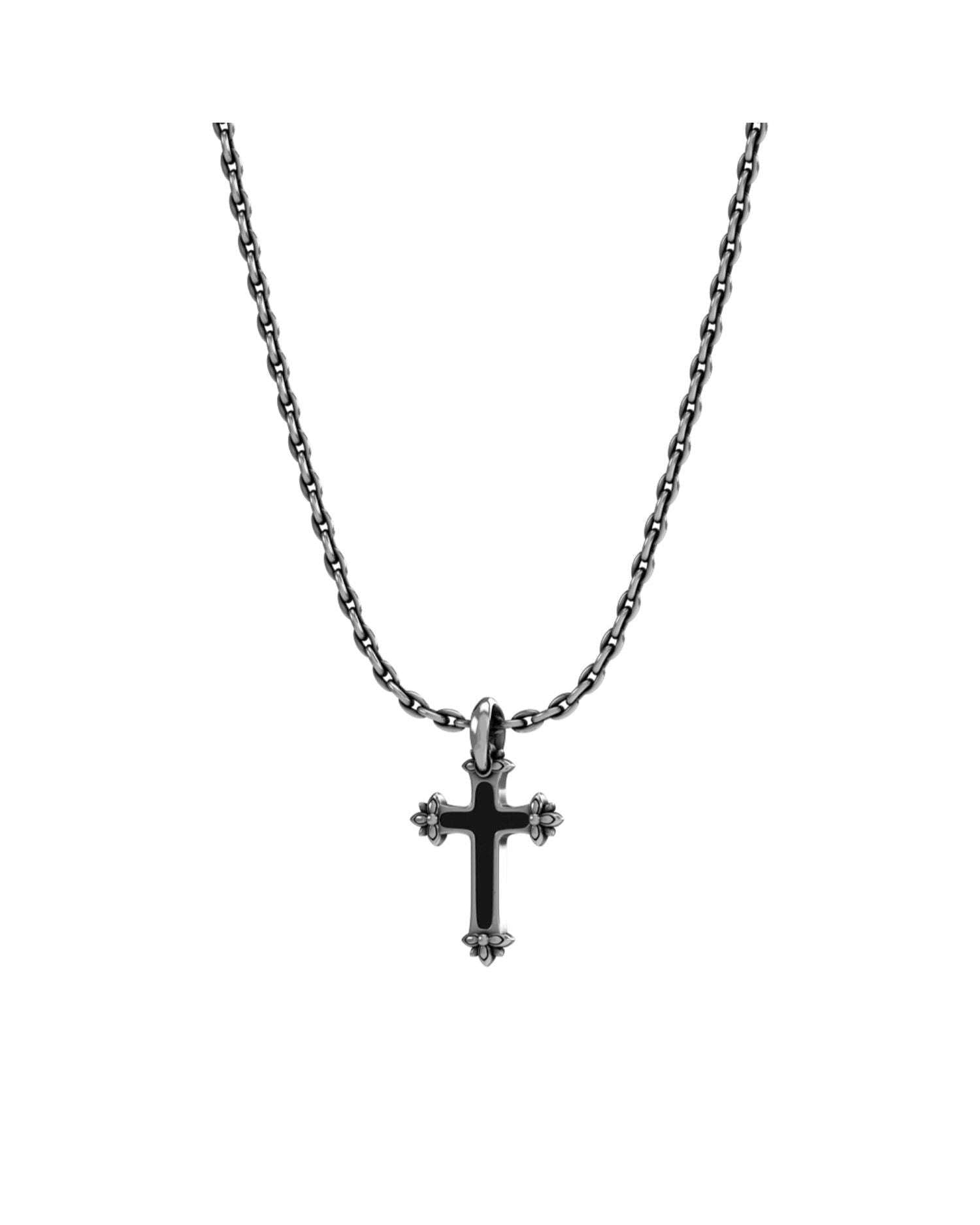 Necklace with small decorated cross