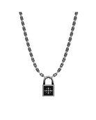 Collana lucchetto con fiore