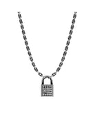 Padlock necklace with logo