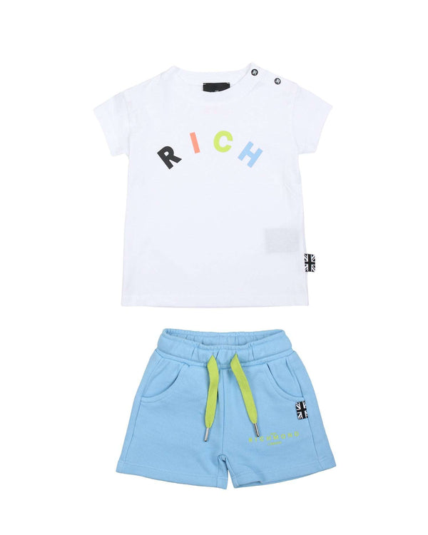 T-shirt and bermuda shorts set with logo