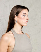 Coppia di orecchini cerchio trasparenti con dettagli a punta