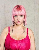 Pair of pendant earrings with spheres