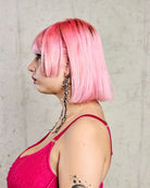 Pair of pendant earrings with spheres