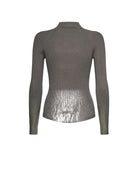 Degradé laminate effect knit turtleneck. Sweater