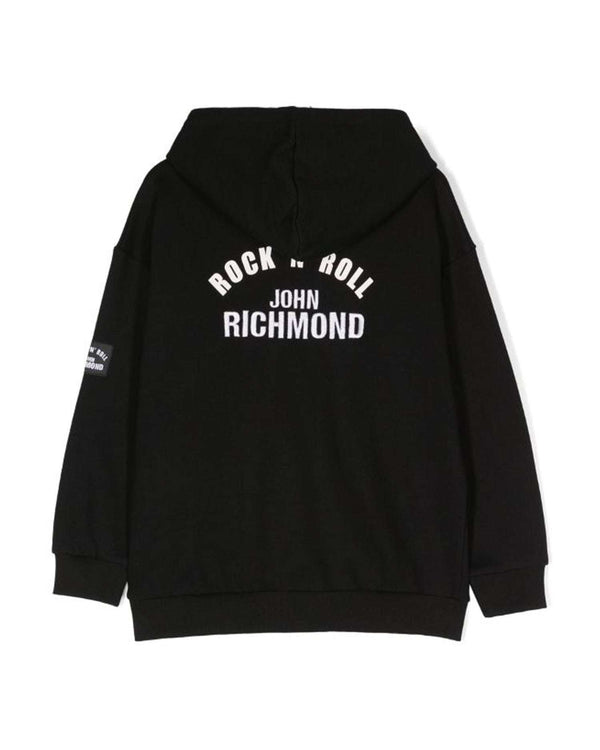 Hoodie with contrasting logo on the back
