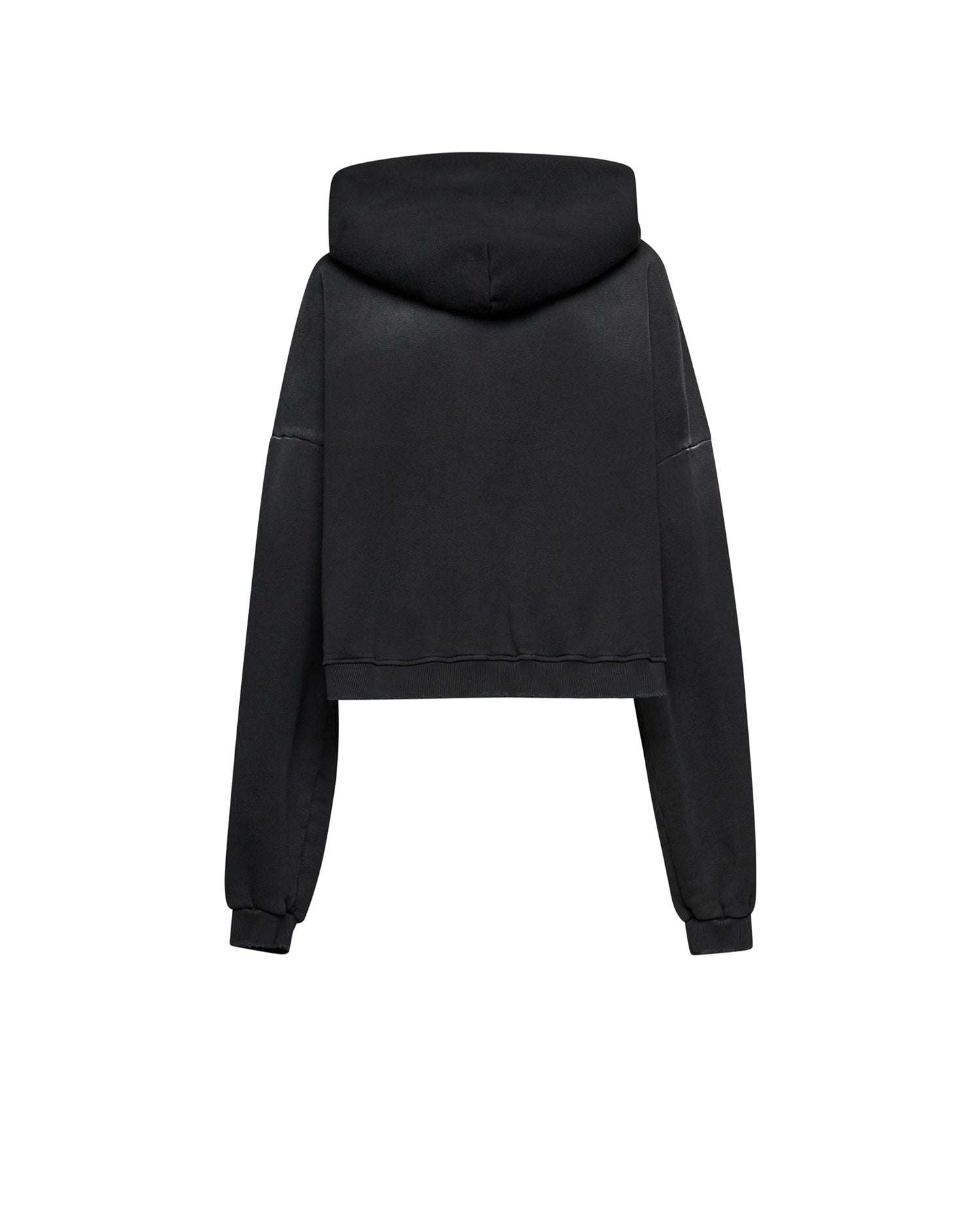 Felpa con Cappuccio e Scritta Applicata Felpa