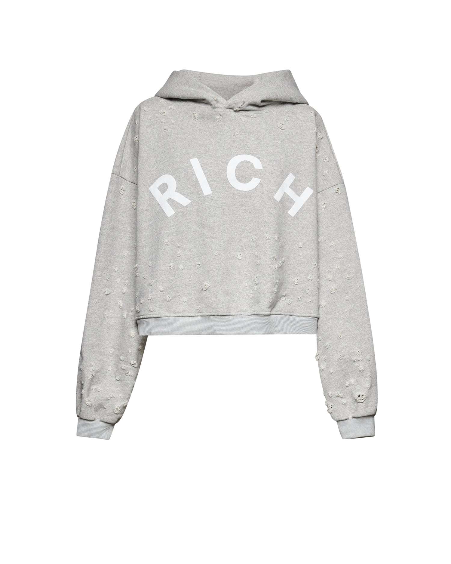 Felpa con Cappuccio e Scritta Frontale Felpa