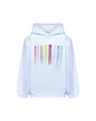 Felpa con cappuccio e scritte multicolor Felpa