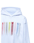 Felpa con cappuccio e scritte multicolor Felpa