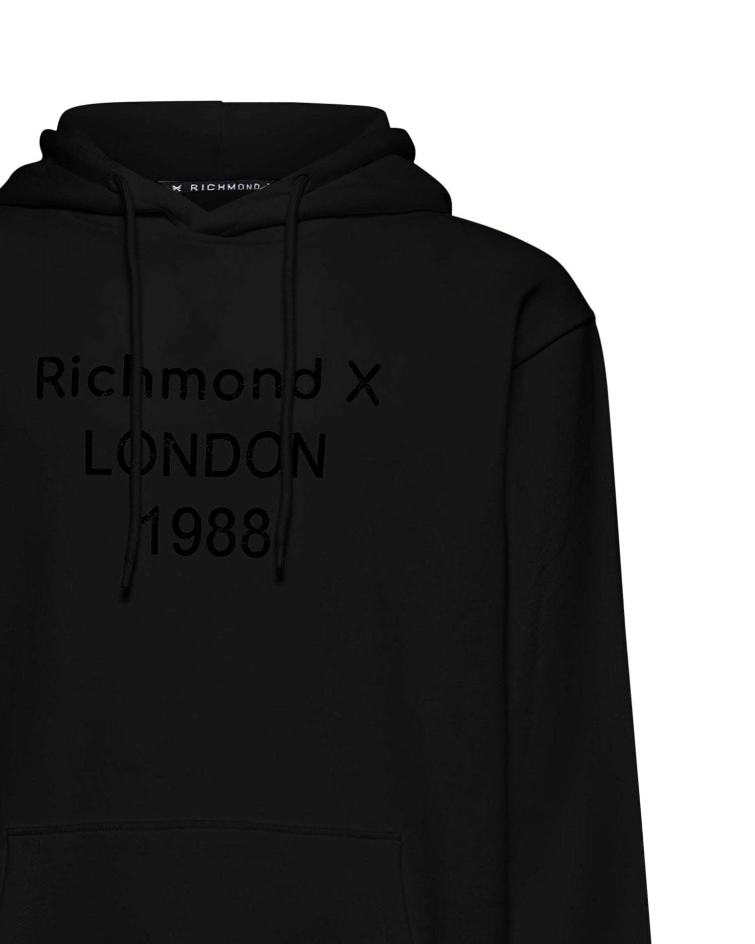 Felpa con cappuccio e stampa frontale &quot;Richmond X London 1988&quot; Felpa