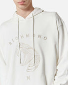 Felpa con cappuccio e stampa grafica minimalista Felpa