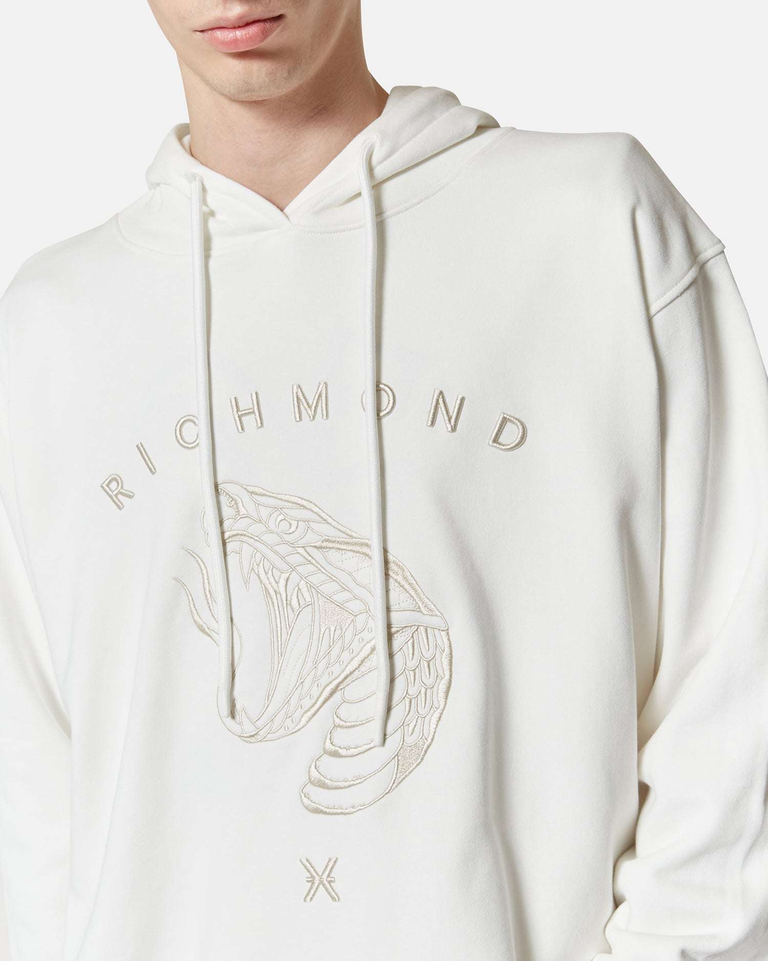 Felpa con cappuccio e stampa grafica minimalista Felpa