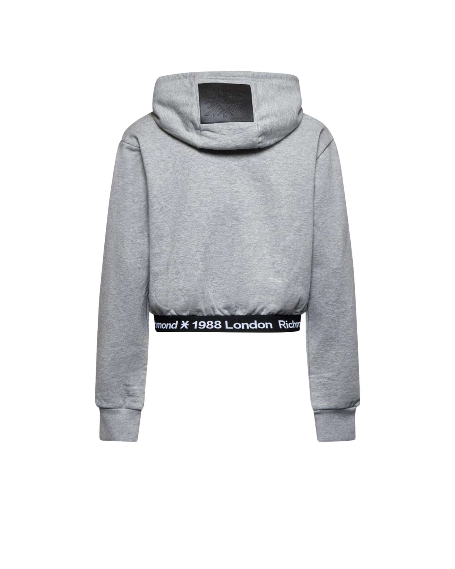 Felpa con cappuccio e zip con dettagli iconici Felpa