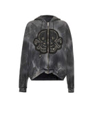 Sweatshirt with zip and hood. Sweatshirt