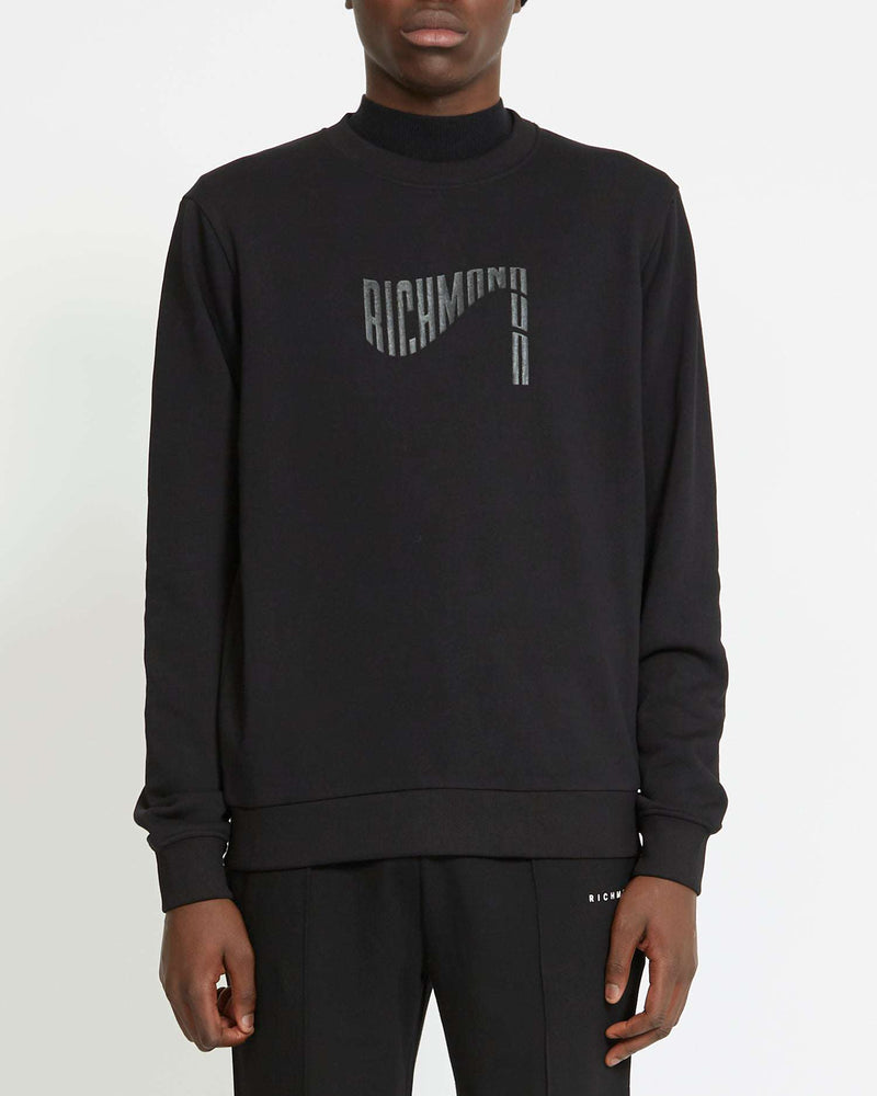 Sweatshirt with contrast logo and graphic on the front