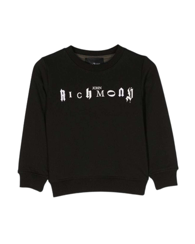 Sweatshirt with contrasting logo on the front