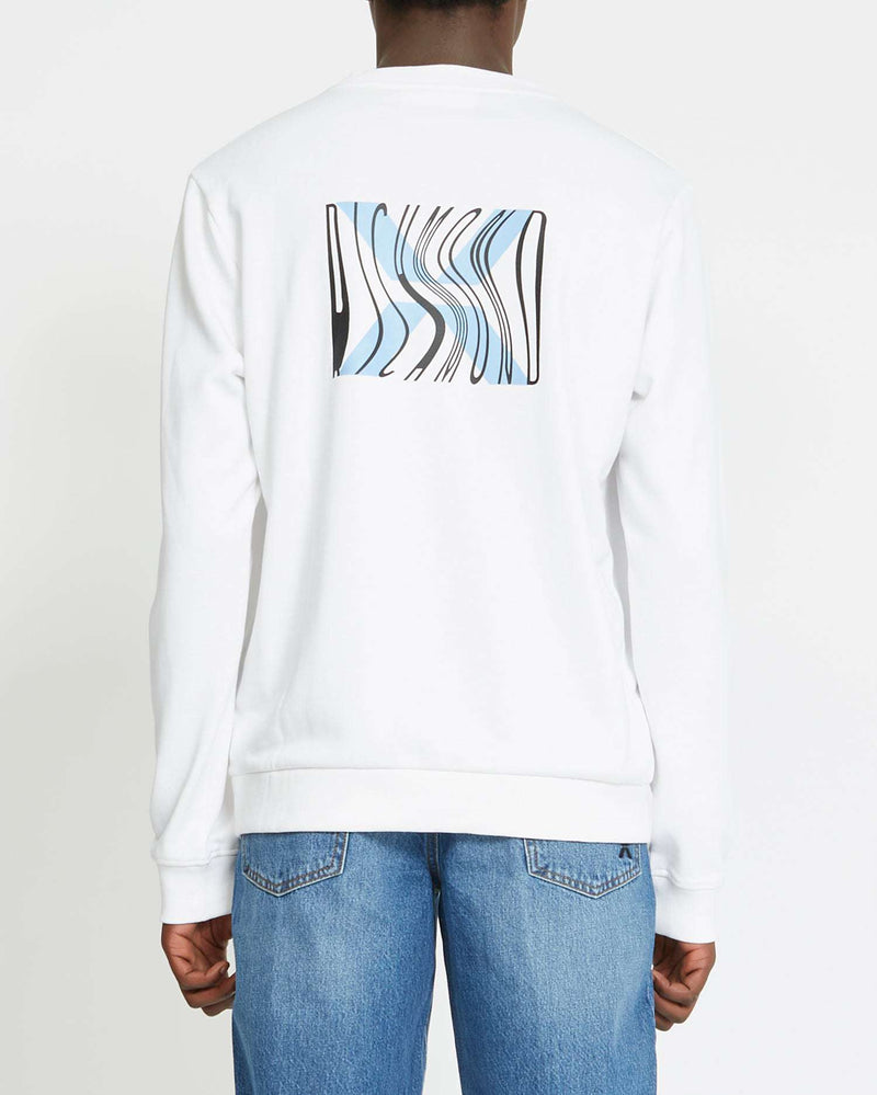 Sweatshirt with contrast logo and graphic on the back