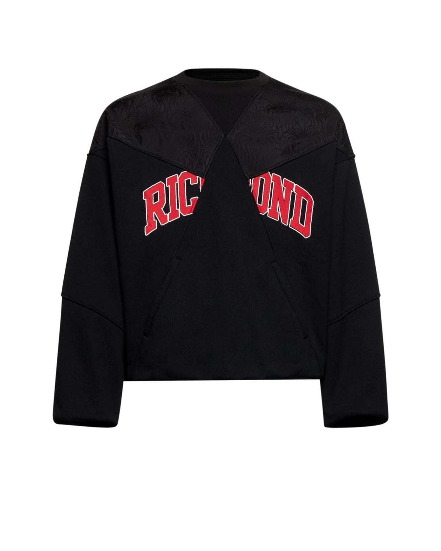 Felpa con logo frontale e dettagli a contrasto sulle spalle Felpa