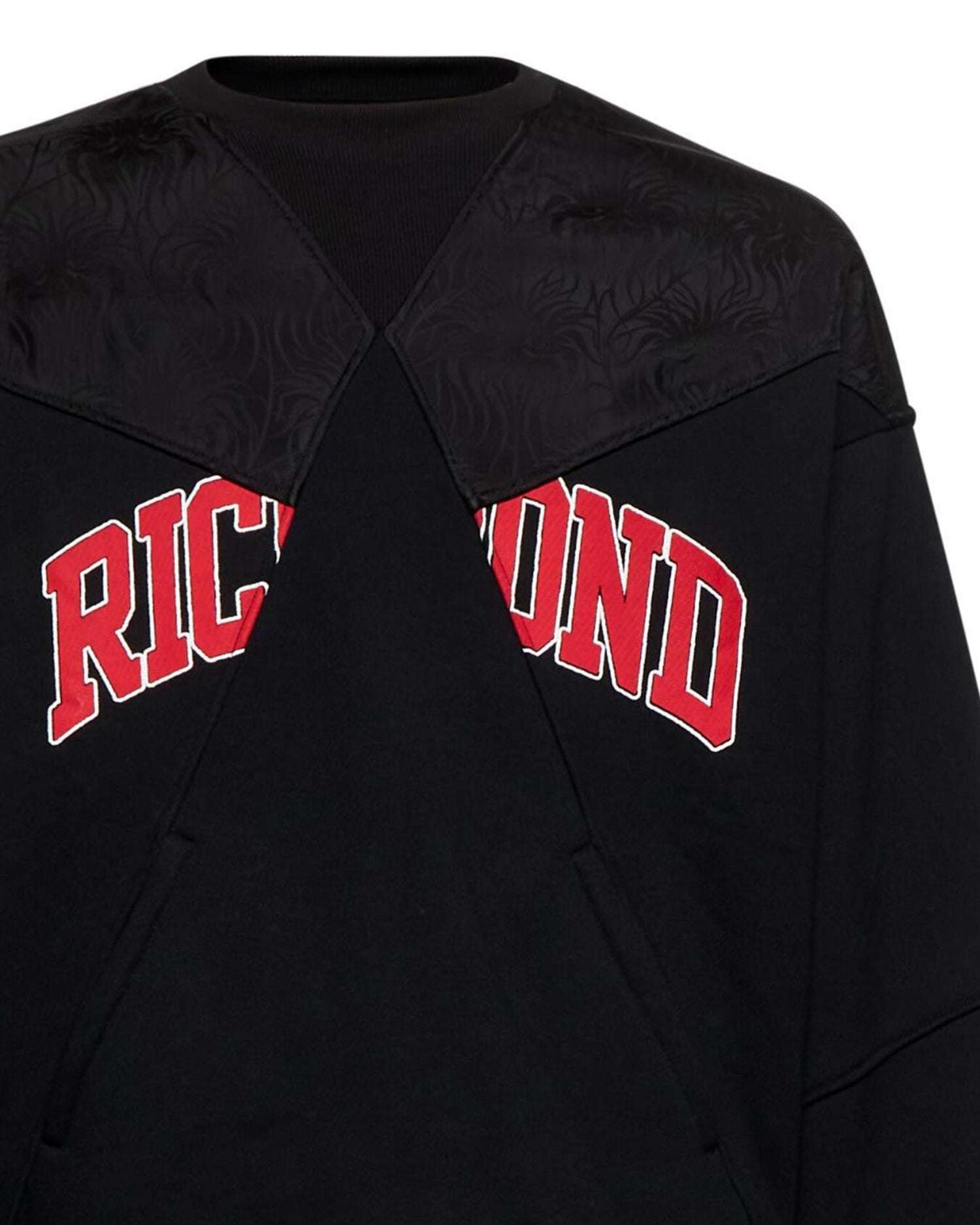 Felpa con logo frontale e dettagli a contrasto sulle spalle Felpa