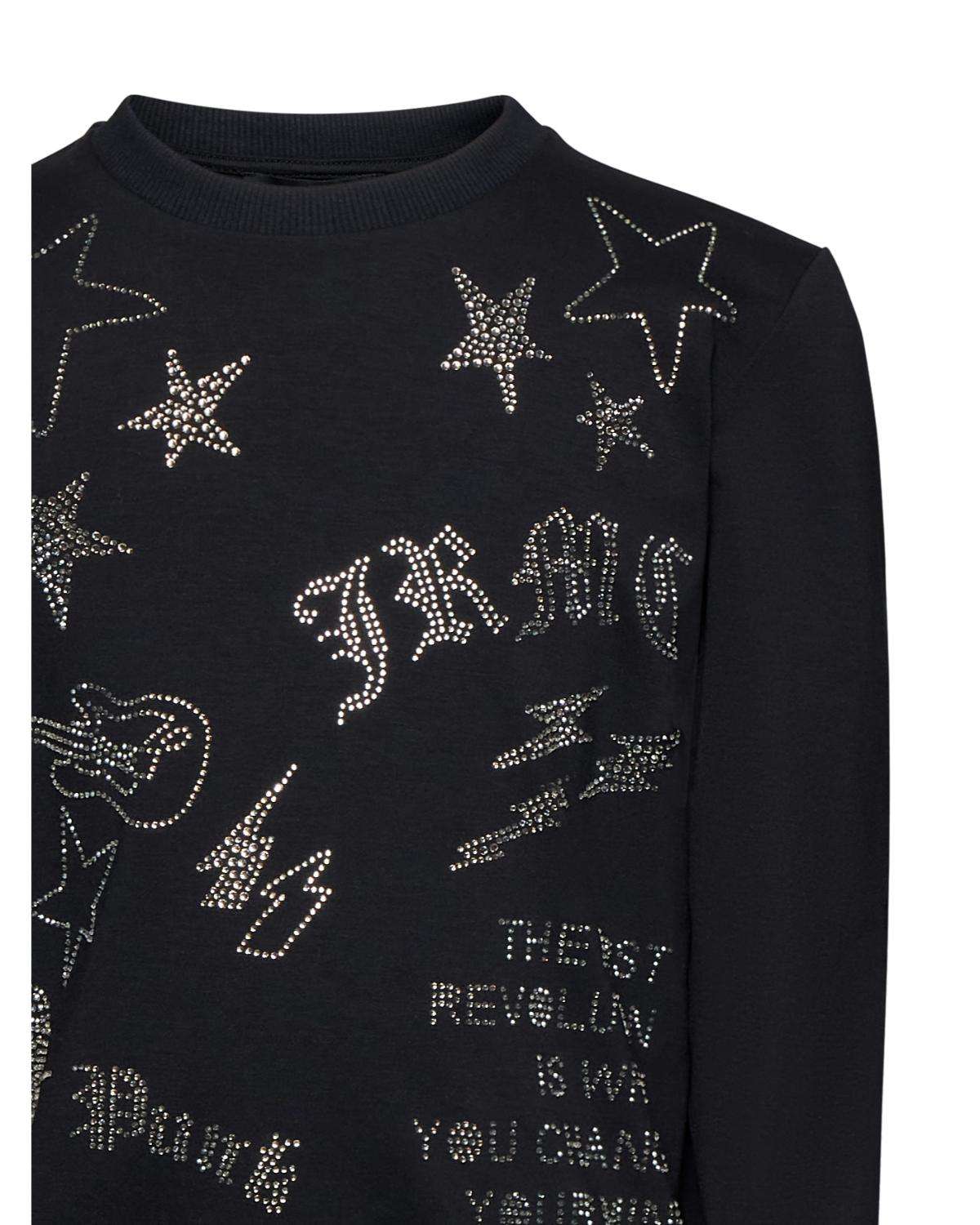 Felpa con motivi grafici applicati Felpa