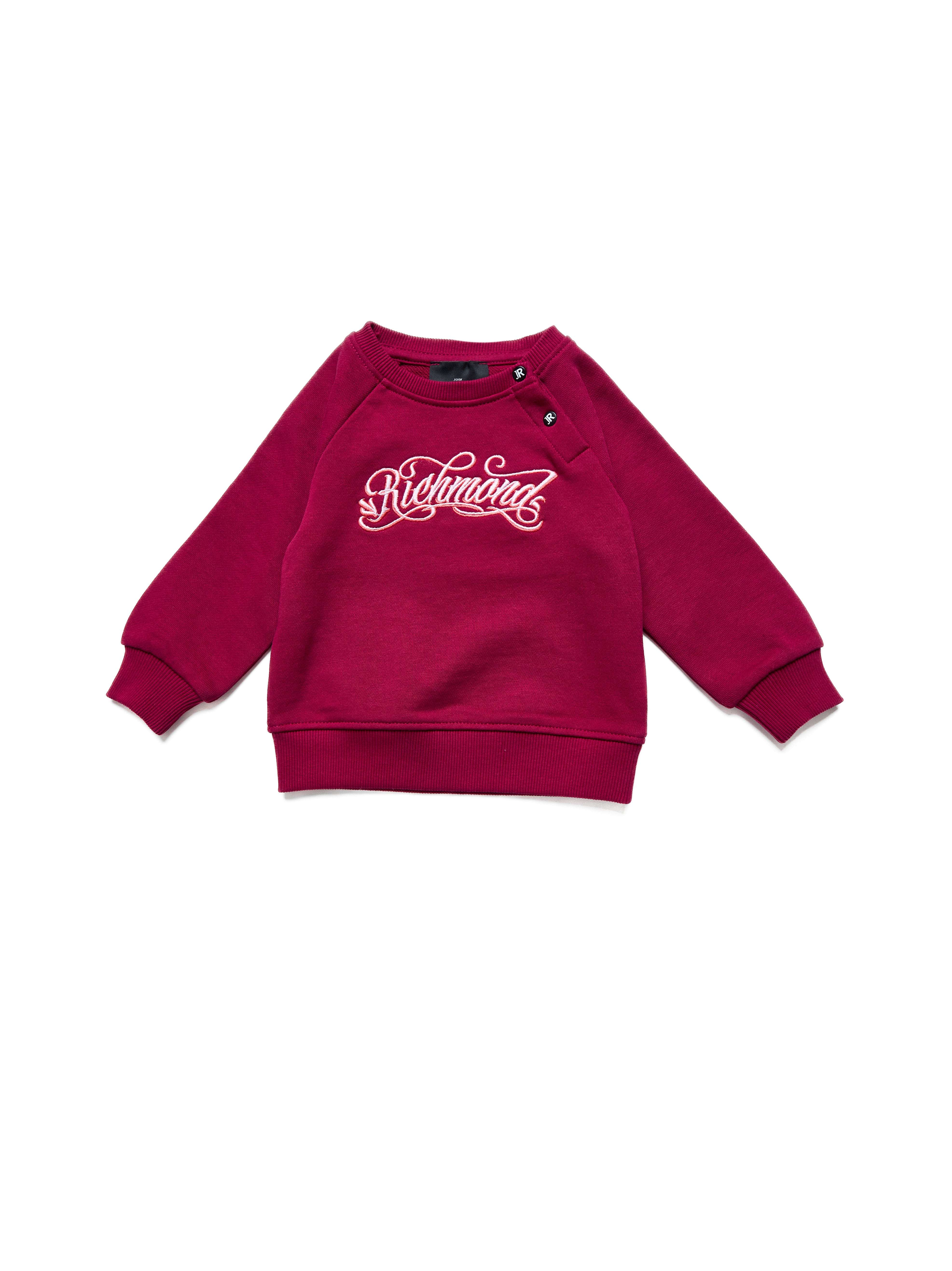 John Richmond kids - Felpa con stampa centrale - Rosso