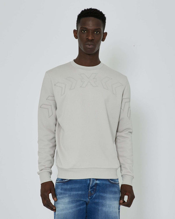 Sweatshirt with embroidered print on the front