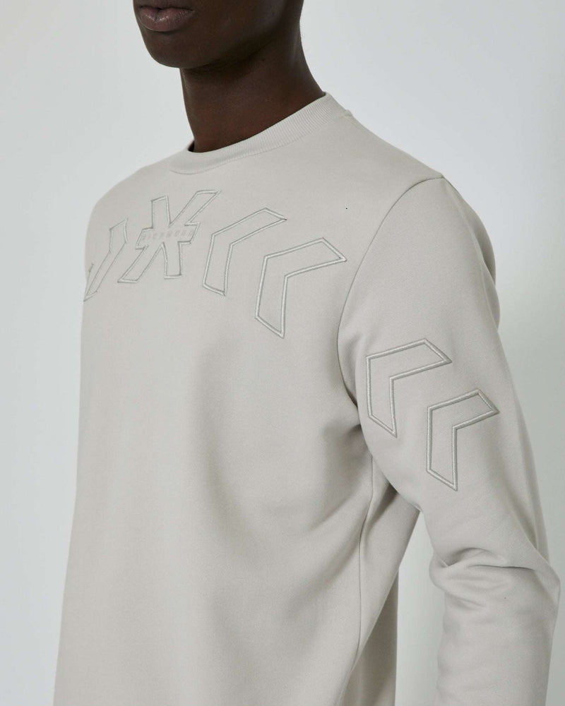 Sweatshirt with embroidered print on the front