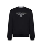 Felpa girocollo con scritta frontale applicata Felpa