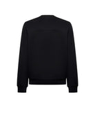 Felpa girocollo con scritta frontale applicata Felpa