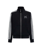 Felpa sportiva con zip e bande laterali Felpa