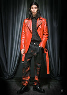 Biker jacket with decorated lapels and asymmetric zip Outerwear