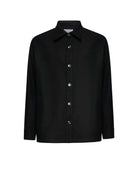 Shirt jacket with classic collar and buttons. Outerwear