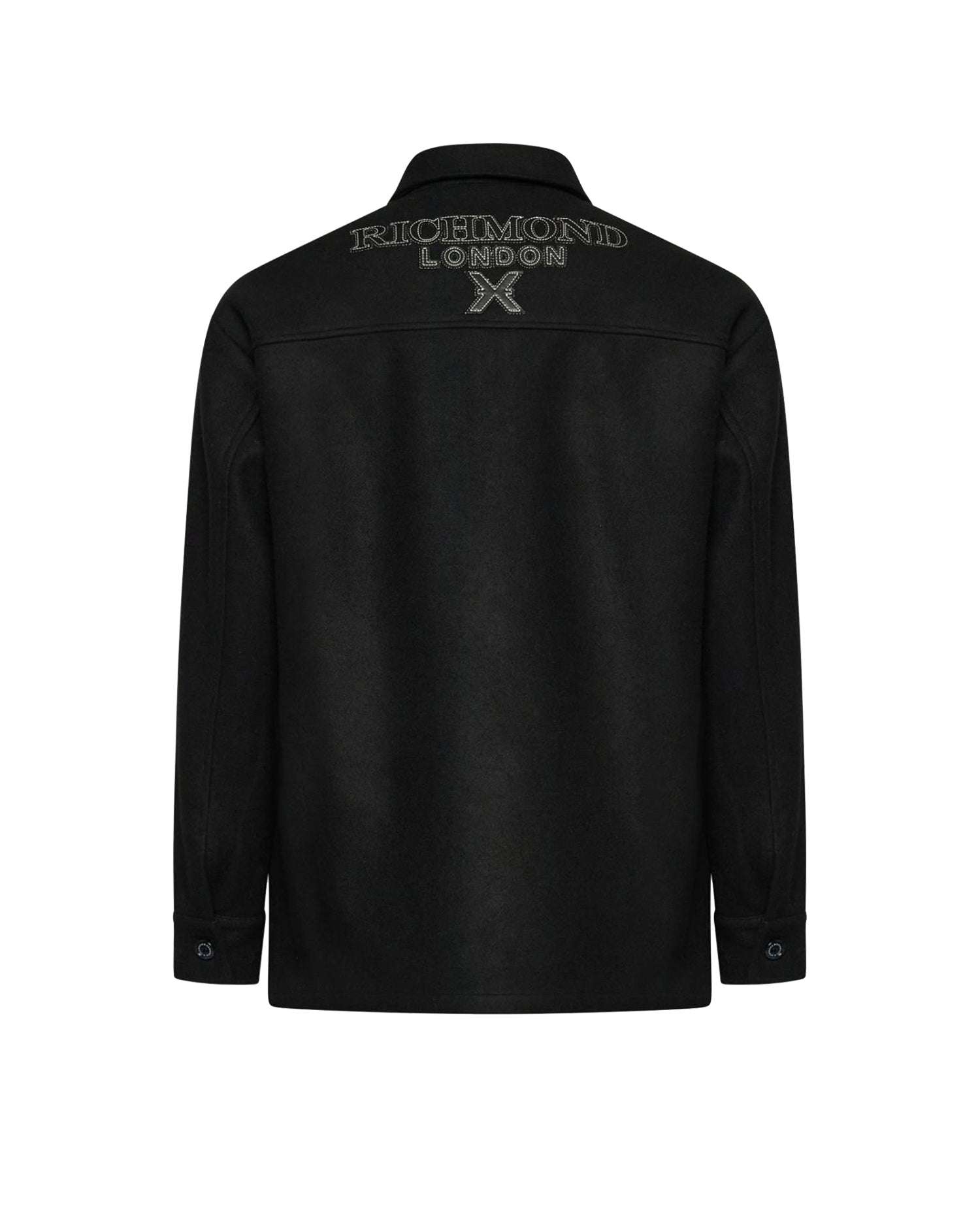 Shirt jacket with classic collar and buttons. Outerwear