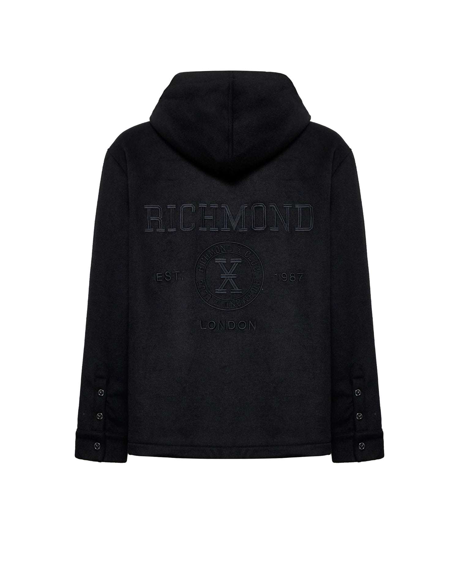 Giacca con cappuccio e chiusura a bottoni Capispalla