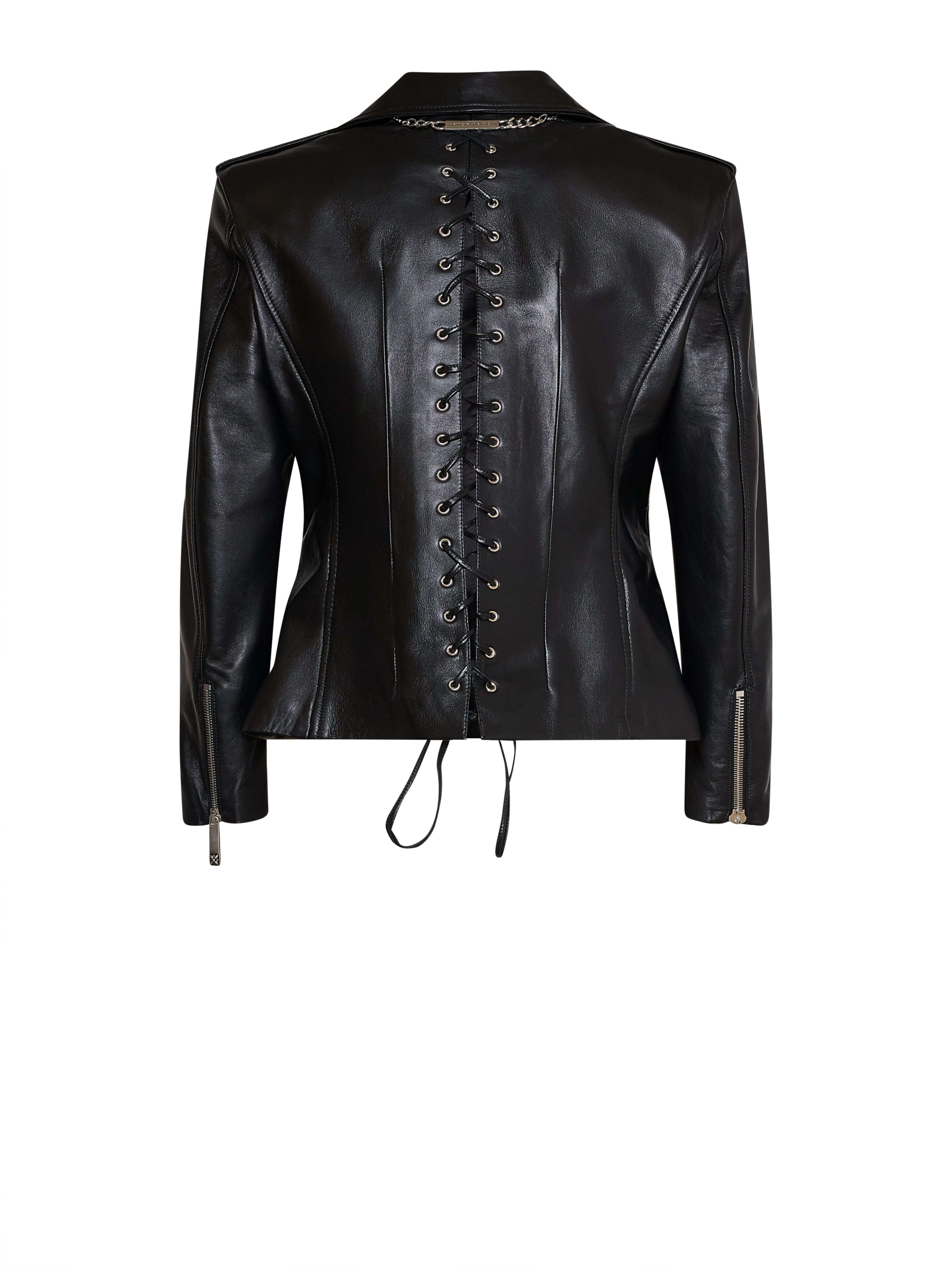 Giacca Stile Biker con Chiusura Asimmetrica e Dettagli Decisi GIUBBINO