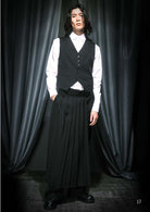 Waistcoat with decorative print and tailored cut. Outerwear