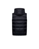 Gilet imbottito con cappuccio e profili logati Capispalla