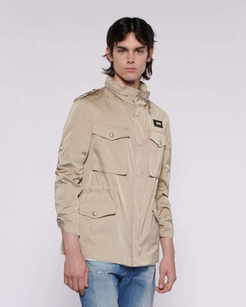 JACKET WITH LOGO AND FRONT POCKETS