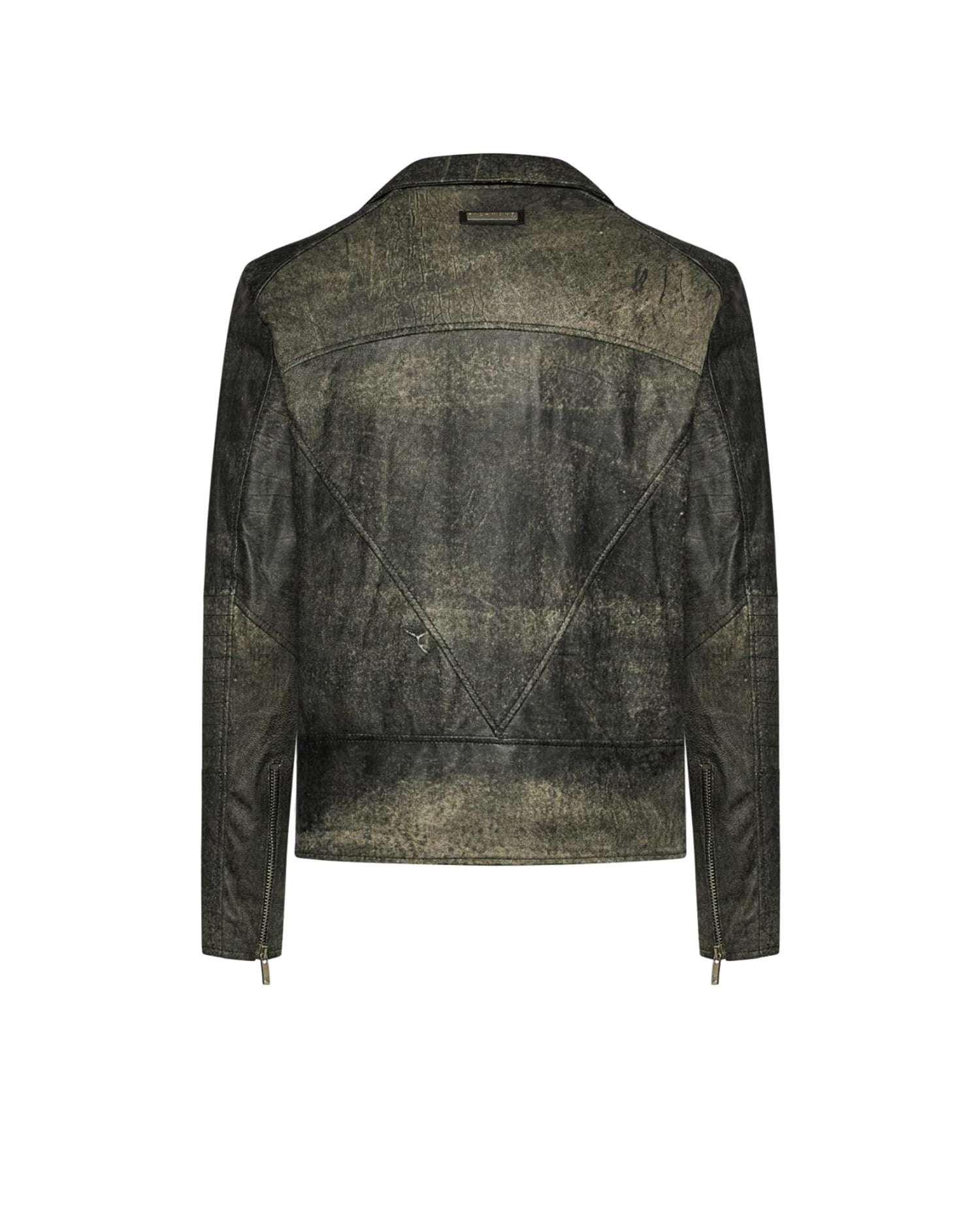 Biker jacket with asymmetric zip and pockets Outerwear