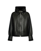 Short jacket with central zip and collar with buckle Outerwear