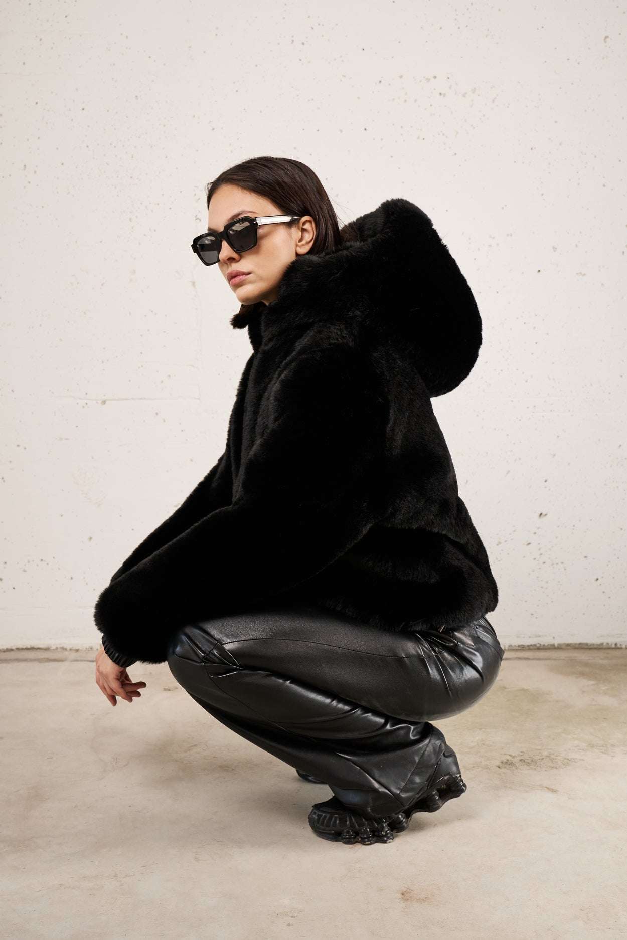 Short jacket with central zip and collar with buckle Outerwear